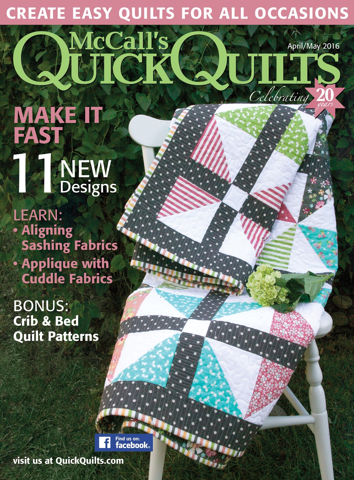 Check out my Polka Dot Playground quilt in this month's issue