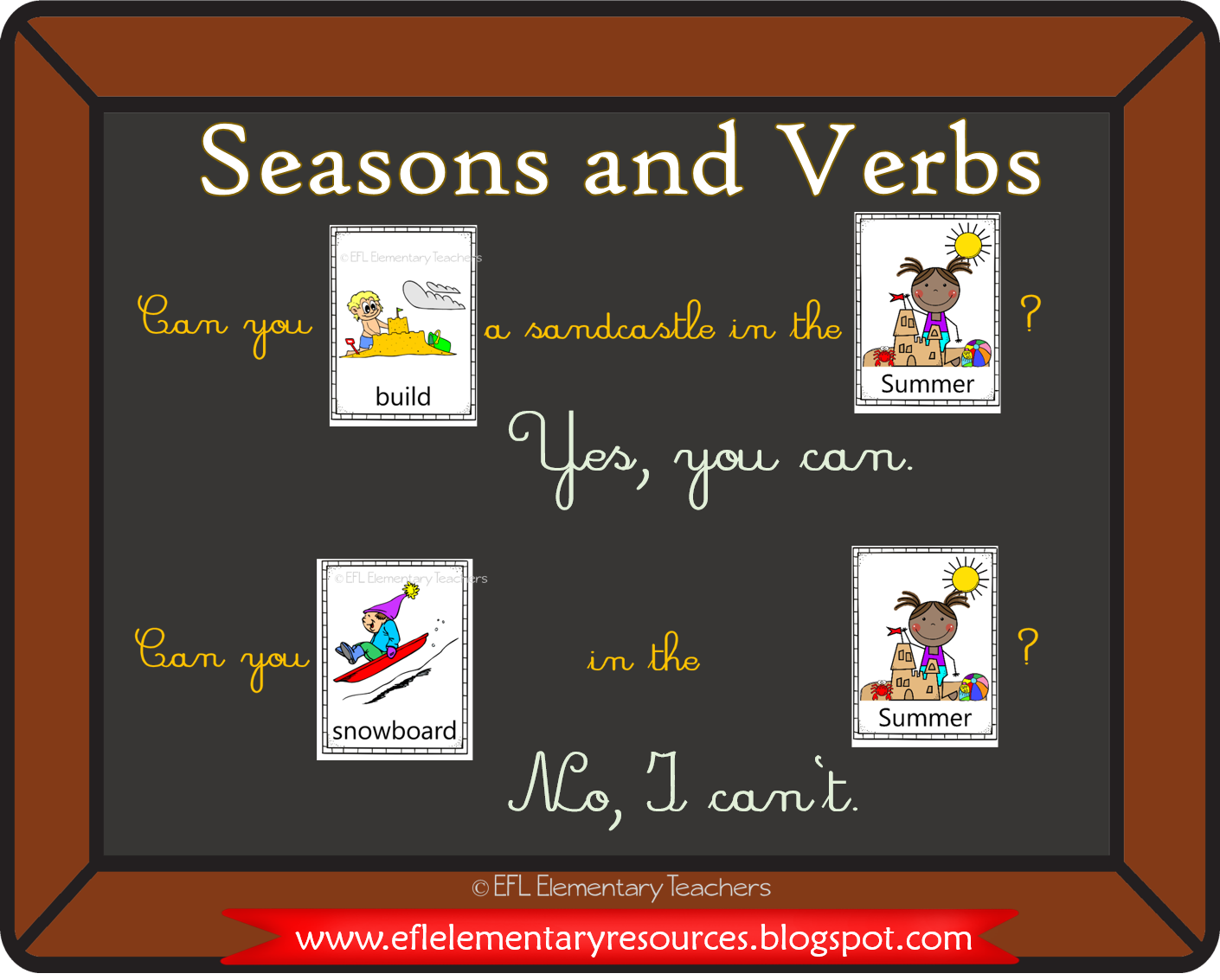 EFL Elementary Teachers Seasons and verbs for ESL