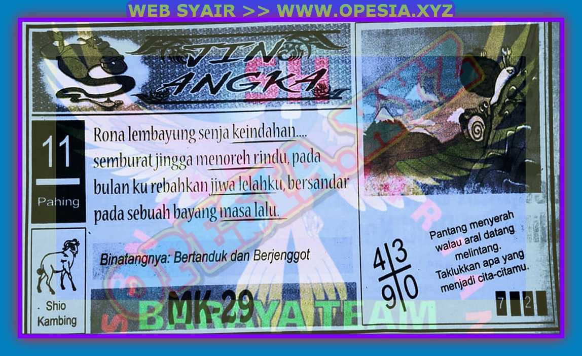 Kode Syair hongkong Senin 18 Maret 2019 GOsyair SEDIA