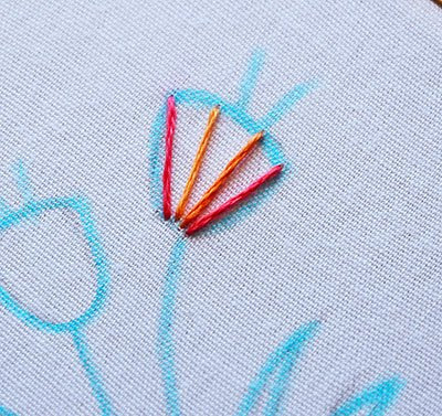 Hướng dẫn thêu hoa tulip - Hình2