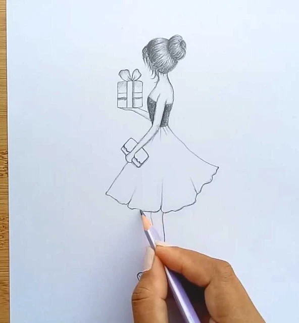 رسم فتاة بالرصاص رسم فتاة جميلة بالرصاص