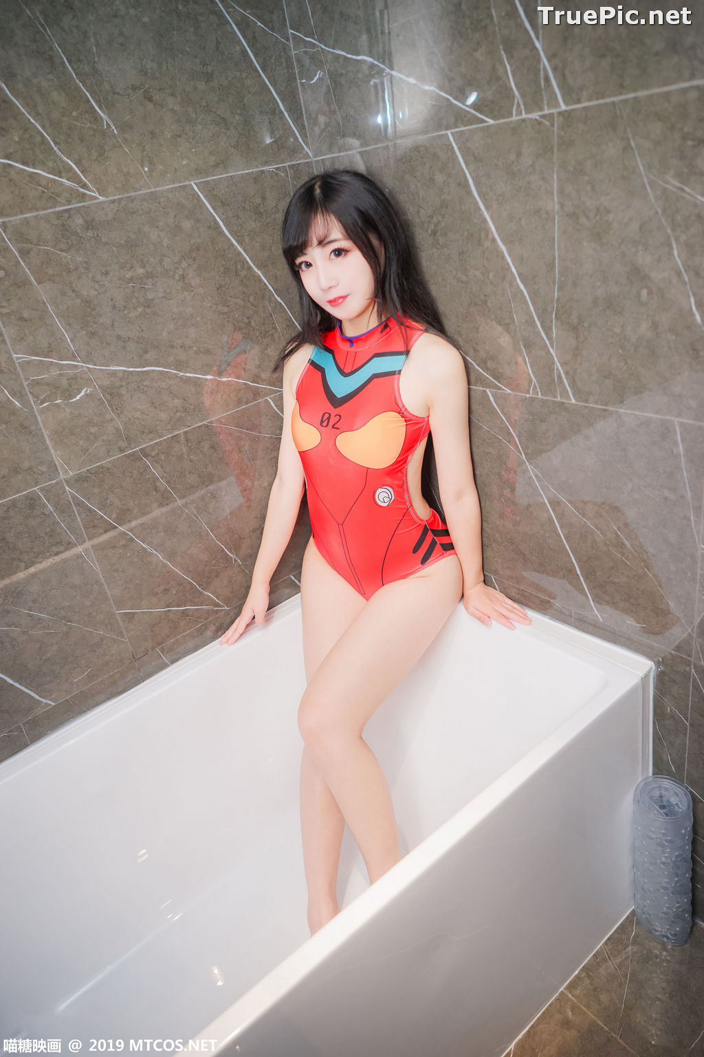 Image [MTCos] 喵糖映画 Vol.038 – Chinese Cute Model – Red Line Monokini - TruePic.net - Picture-12