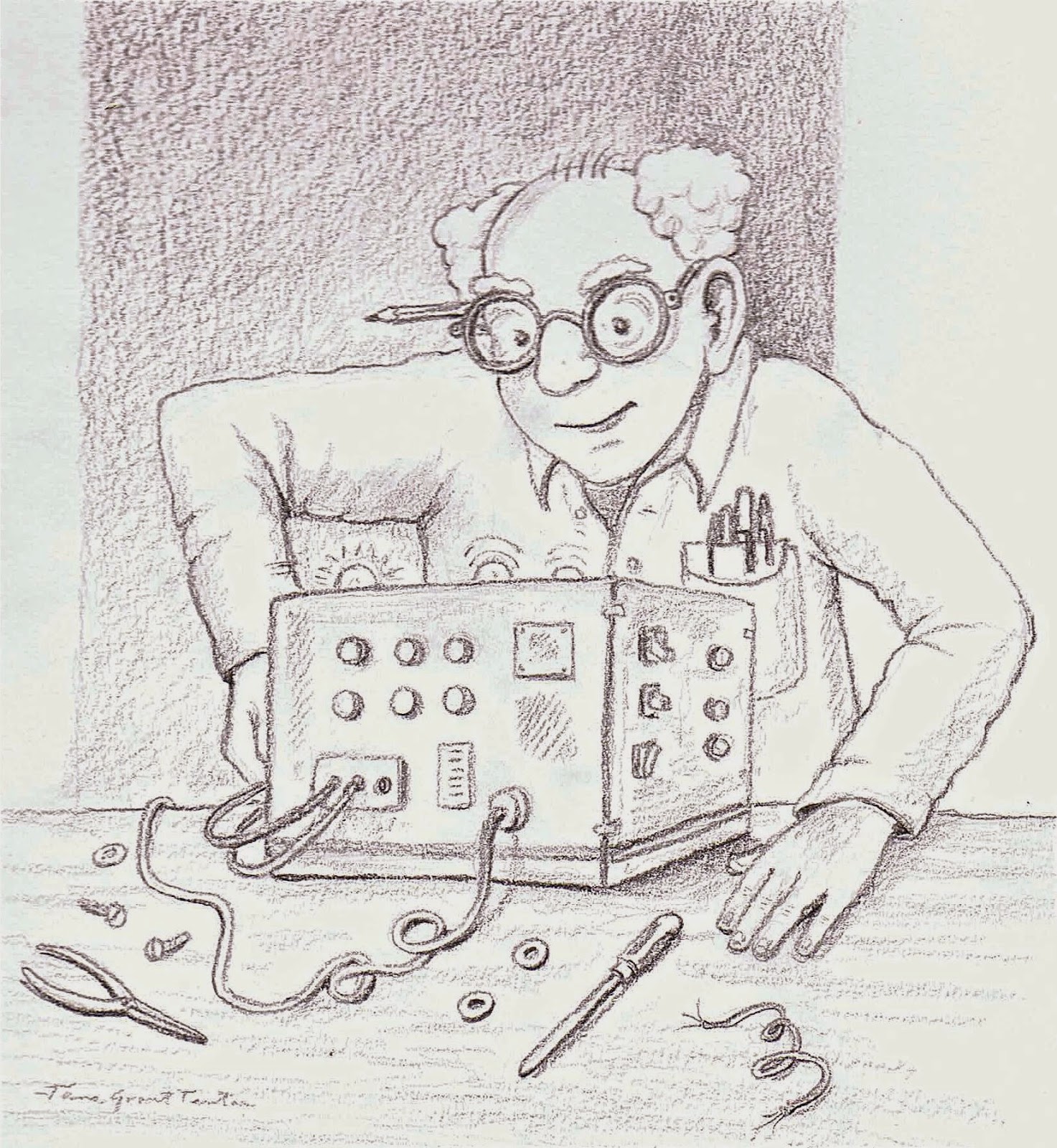 just pencil on paper Illustration Friday"invention"