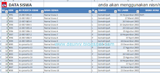 data siswa aplikasi SKHU sementara