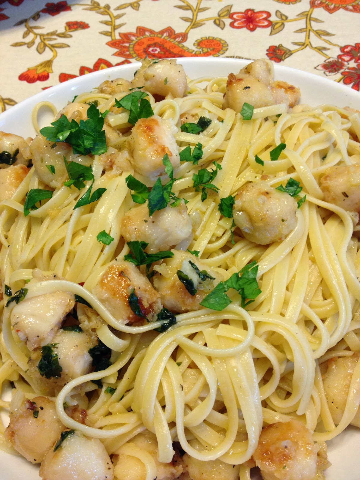 Bay Scallops and Linguine The Bee Skep