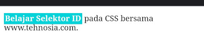 Mengenal Class dan ID Sebagai Selector CSS Pada Kerangka HTML