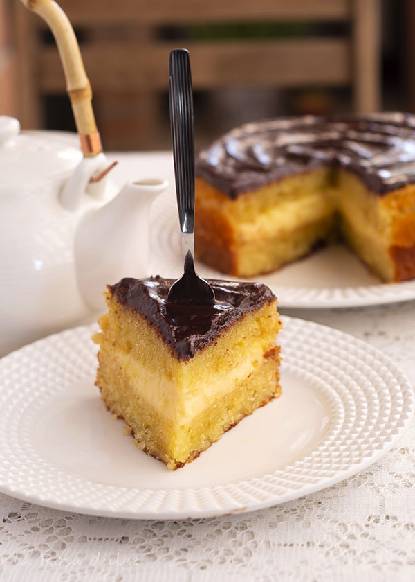 Boston cream pie #singluten #sinlactosa