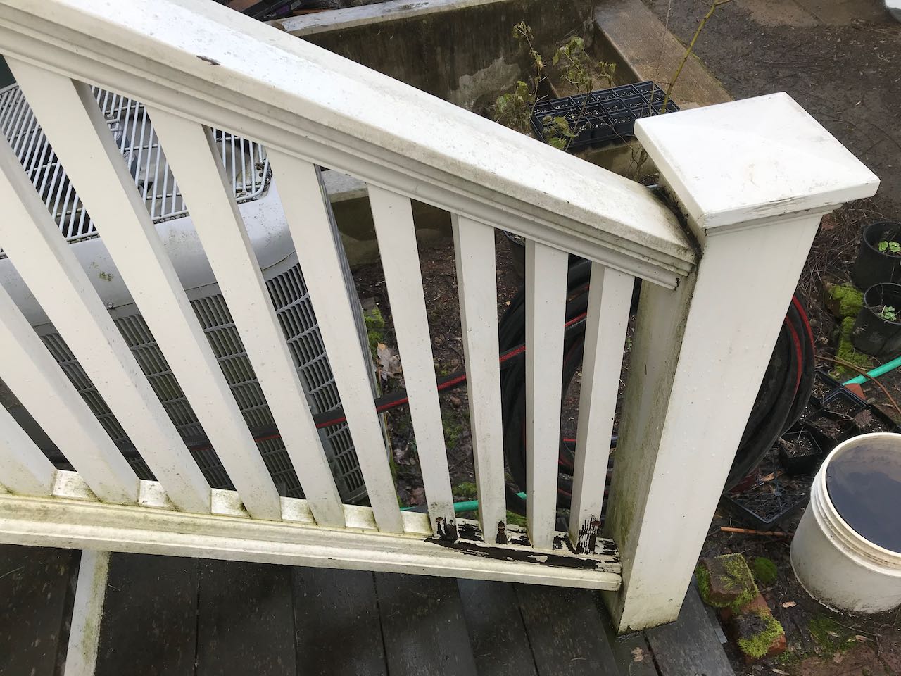 Laurelhurst Craftsman Bungalow Replacing Rotted Railing