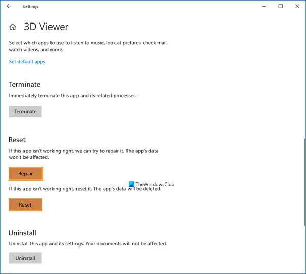 reset reparatie Microsoft Store-apps