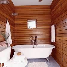 Baños con paredes de madera - Colores en Casa