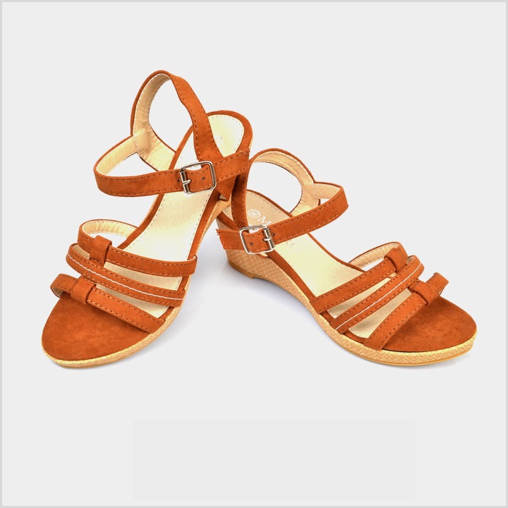metro solid peach sandals