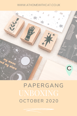 Pinterest graphic for Papergang Unboxing | October 2020