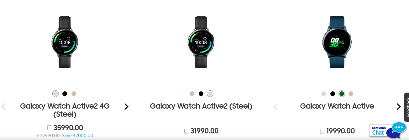 Samsung Galaxy Watch , Samsung Galaxy Watch active 2 price , and full specification