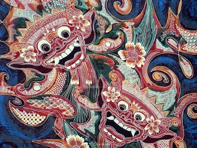 Gambar batik singa barong