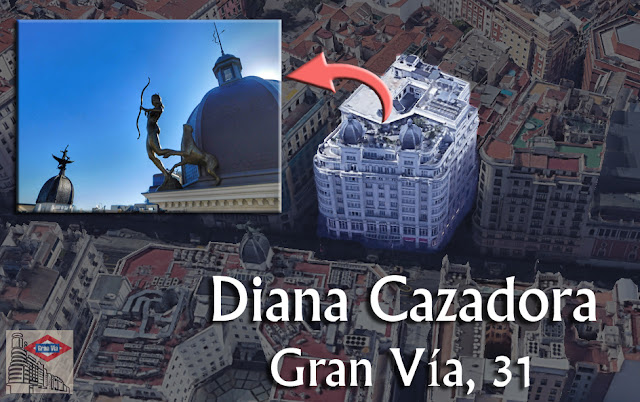 Ubicación Diana Cazadora Gran Vía Madrid