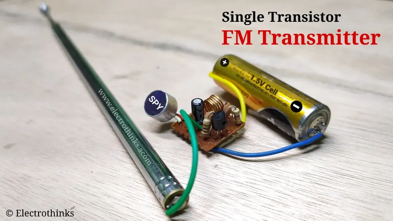 hoop Rekwisieten Beide Single Transistor FM Transmitter (500m Range) - Electrothinks