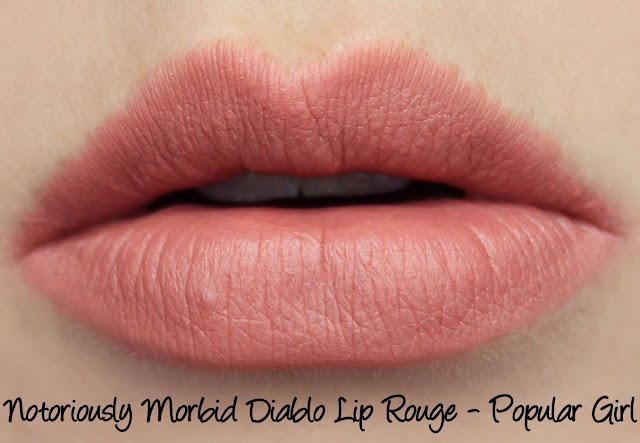 Notoriously Morbid Diablo Lip Rouge - Popular Girl Swatches & Review