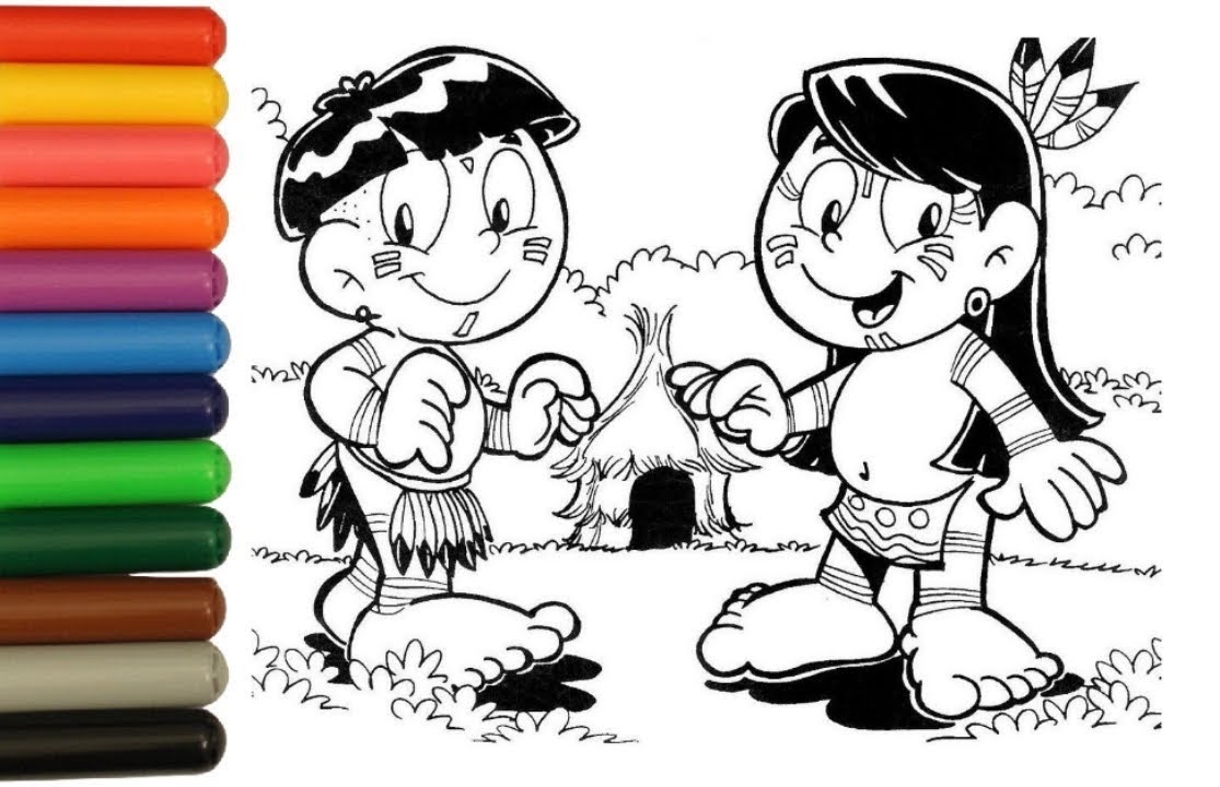 Desenho do dia do índio para colorir