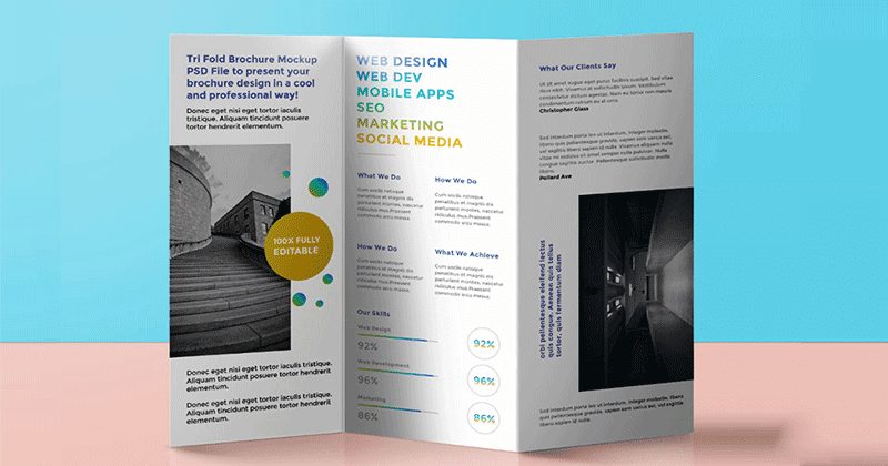 موك اب Brochure Psd للفوتوشوب