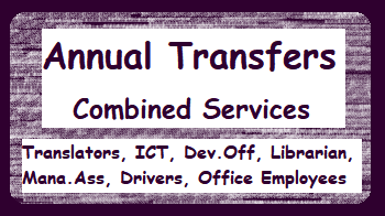 Annual Transfers - Combined Services