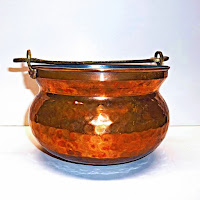 Hammered copper pot