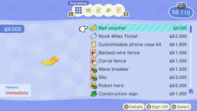 New Horizons How to use Bell Vouchers Animal Crossing