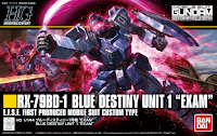 Carátula de la caja del RX-79BD-1 Blue Destiny Unit 1 "EXAM"