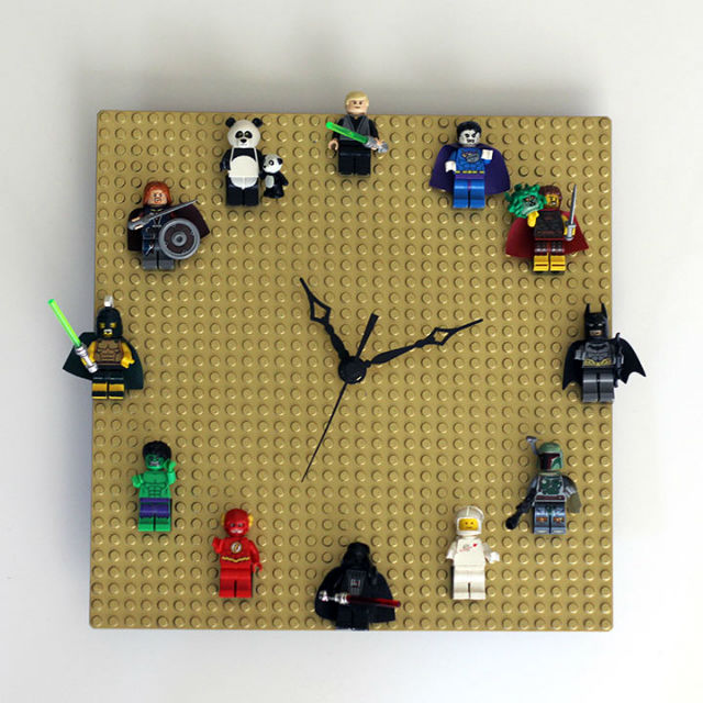 reloj geométrico diy Lego