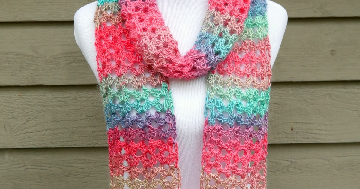Fiber Flux Free Crochet Pattern...Island Lace Scarf!