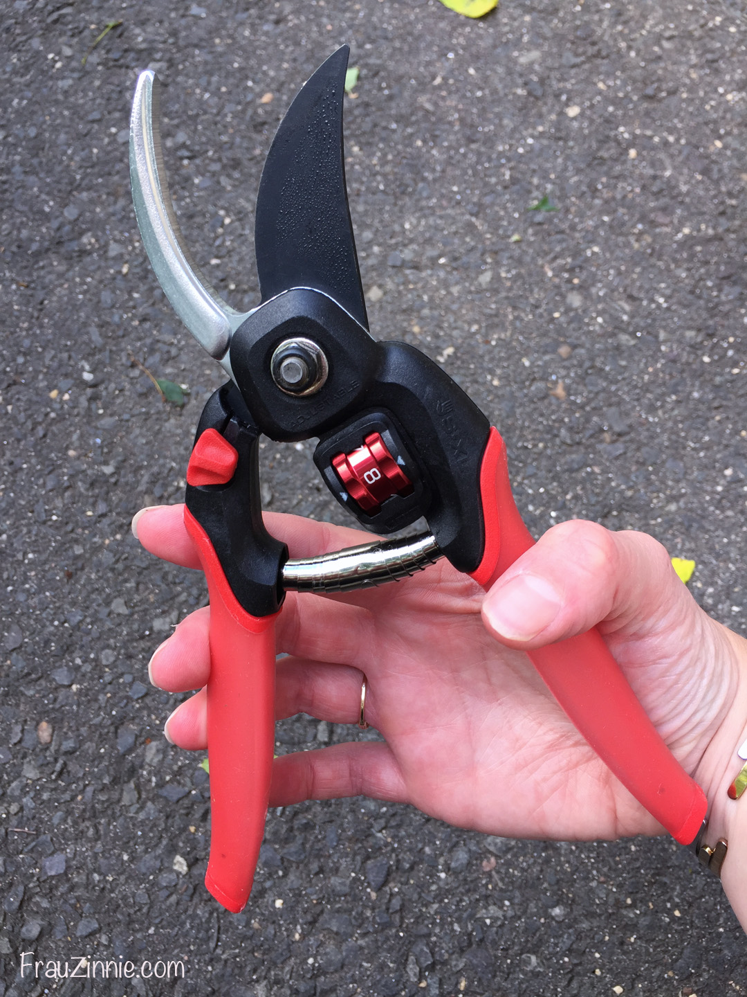Product review Corona FlexDIAL ComfortGEL Bypass Pruner Frau Zinnie
