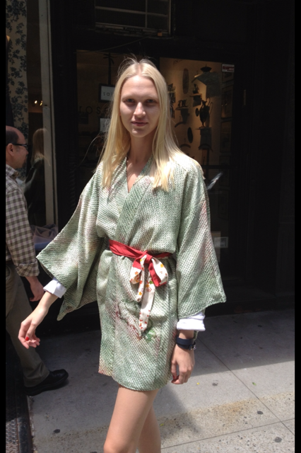 Vintage silk kimono jacket from Kimono House NY