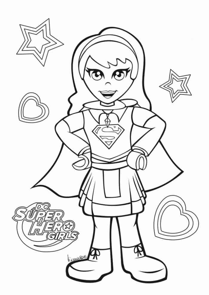 Printable Supergirl Coloring Pages Yuk Sebar