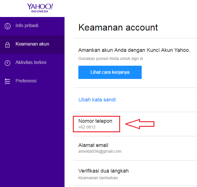 Cara Mengganti Nomor Hp Di Email Yahoo Cari2 Cara