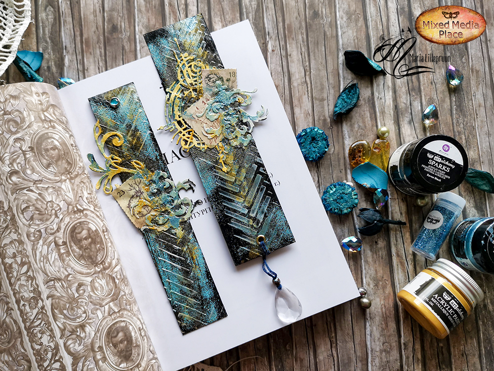 Mixed Media Place Mixed media bookmarks by Maria Lillepruun
