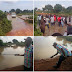 Benue Flood: Gov. Ortom kills a poisonous snake while inspecting water level at River Guma