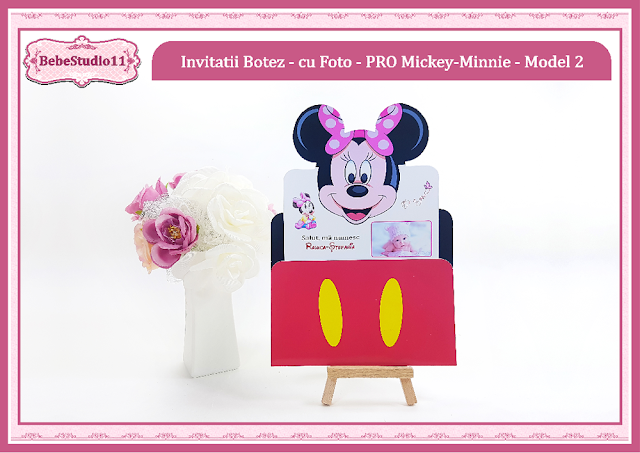 invitatii botez contur pro Mickey-Minnie