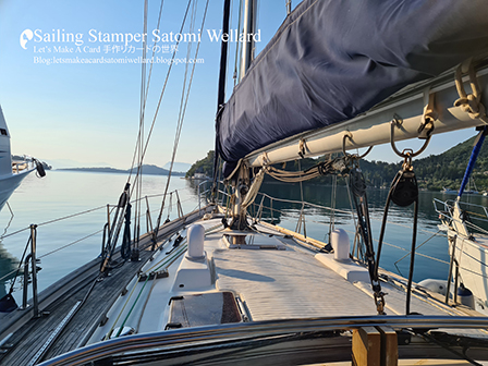 Life on Sailing Boat SATOMI on Meganisi Island in Greece  by Sailing Stamper Satomi Wellardギリシアでの船上生活メガニシ島