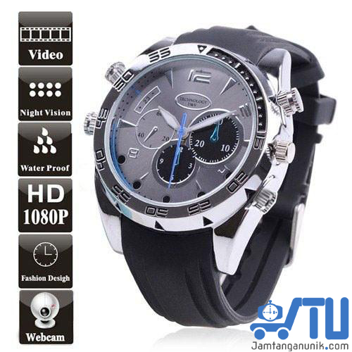 8GB Night Vision 1080P HD Waterproof Spy Camera Watch