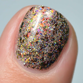 holographic nail polish with flakies