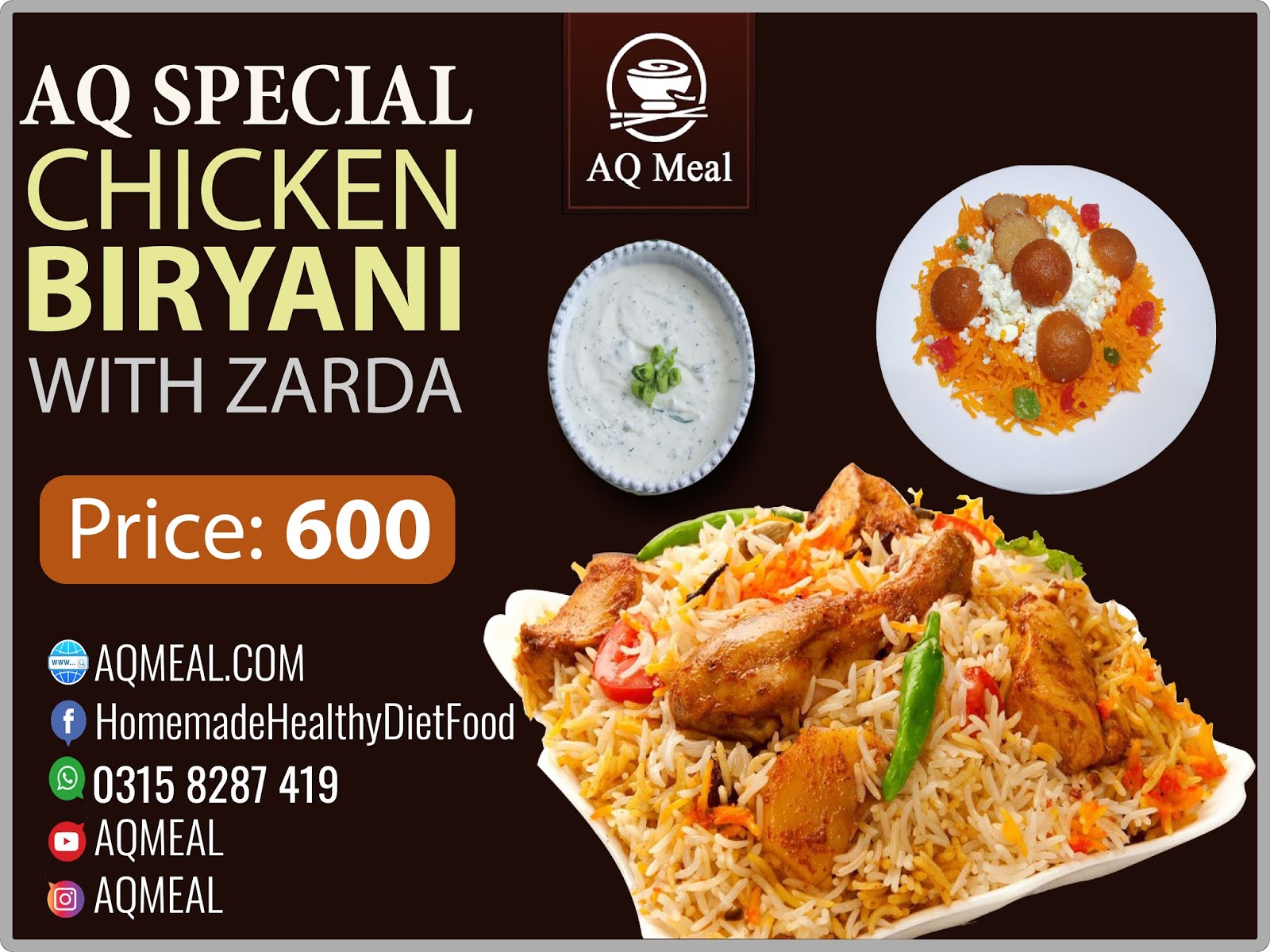 Chicken Biryani with delicious Zarda Delivery in Karachi Healthy Food