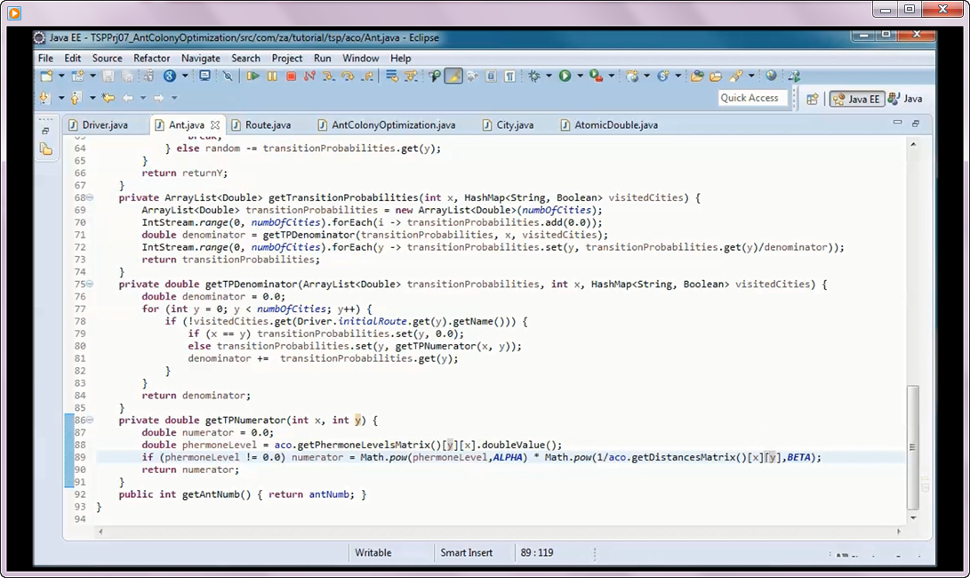 Prototype Project: Ant Colony Optimization (ACO) + JAVA + Traveling ...