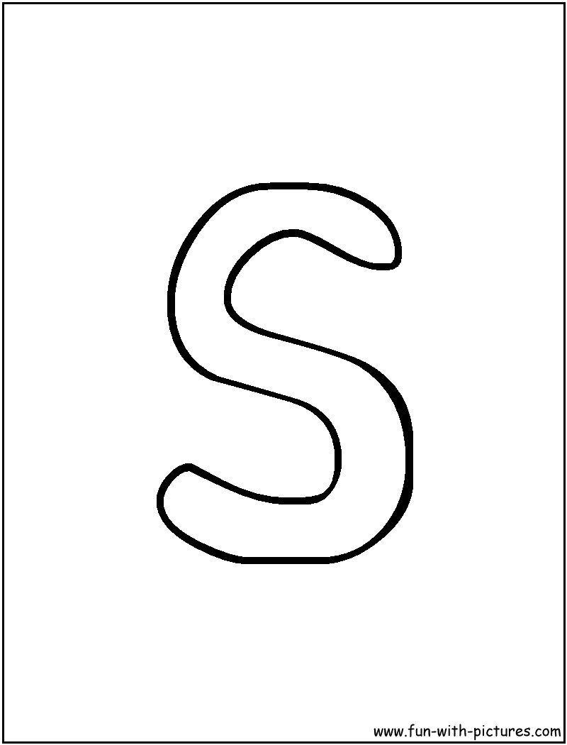 Bubble Letters Lowercase S - Birthday Letter