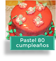 PASTEL 80 CUMPLEAÃOS {COBERTURA ESPEJO}