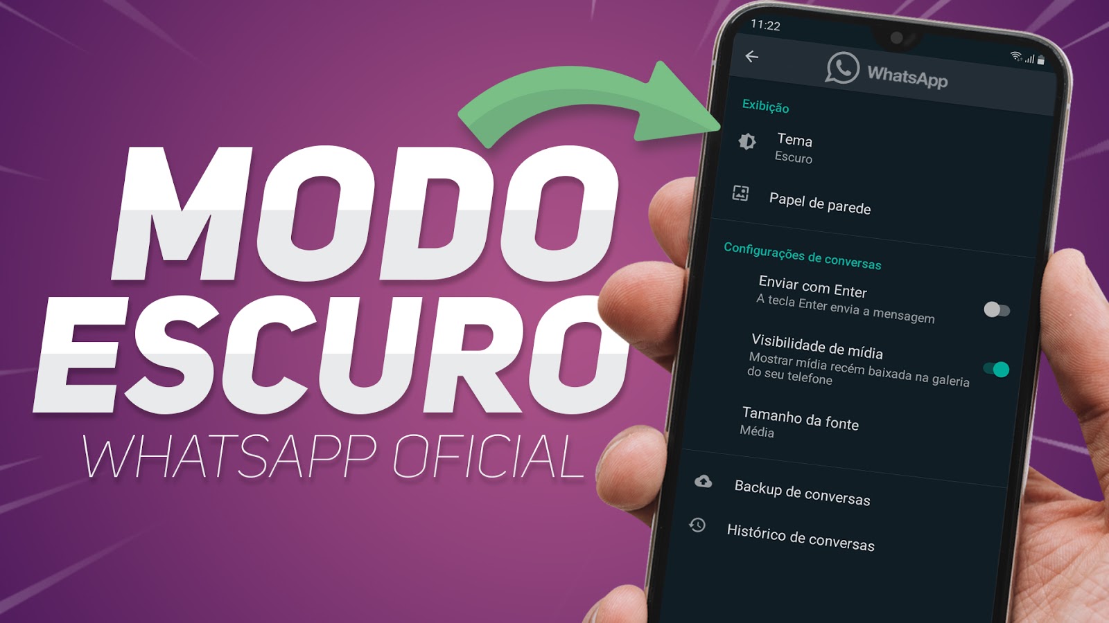 como ativar modo escuro facebook iphone