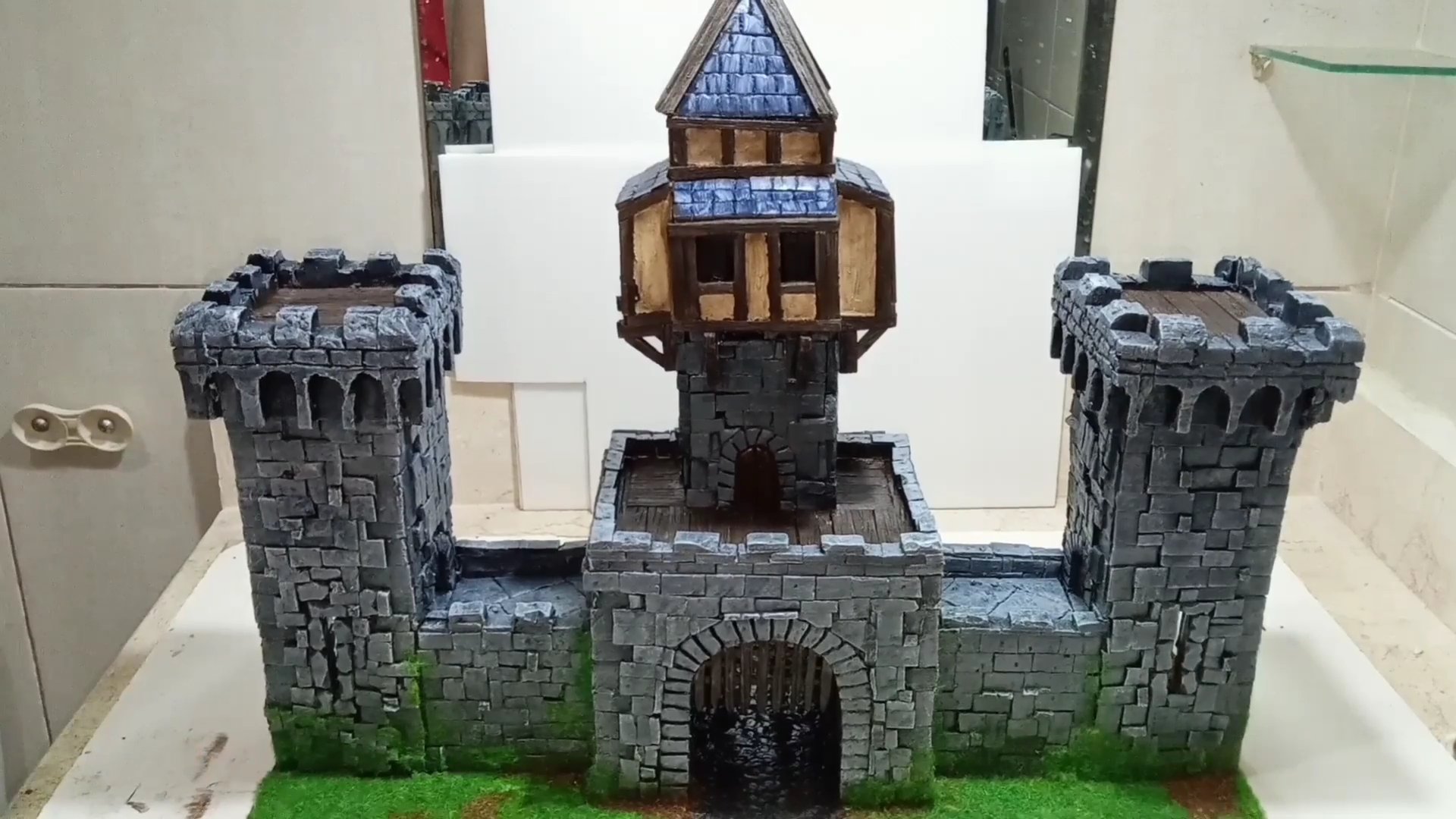 How to make Diorama Stone Castle Gate and Tower for Beginners