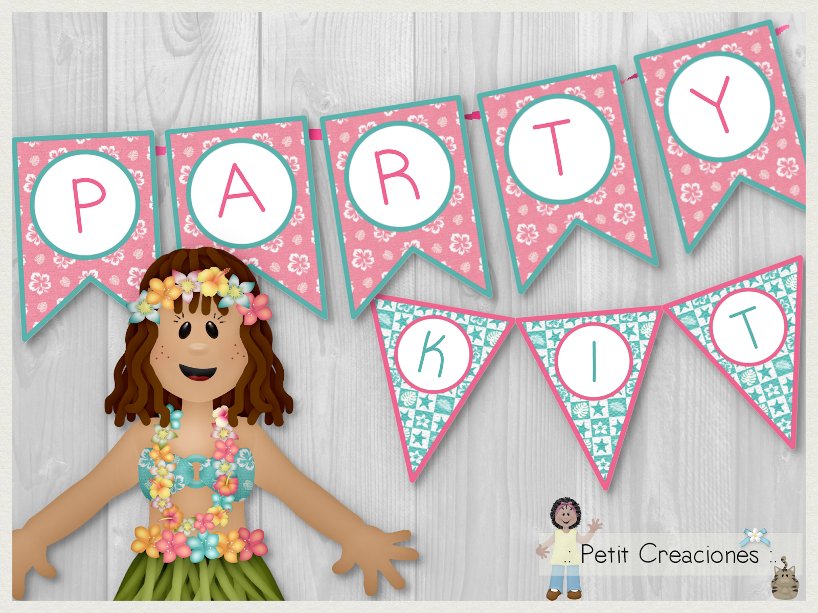 Printable Birthday Party Kit Tropical Paradise Party Pack Diy