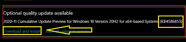 تحديث جديد ويندوز 10 تحديث KB4586853 حل مشاكل ويندوز 10 حل مشكلة الشاشة الزرقاء