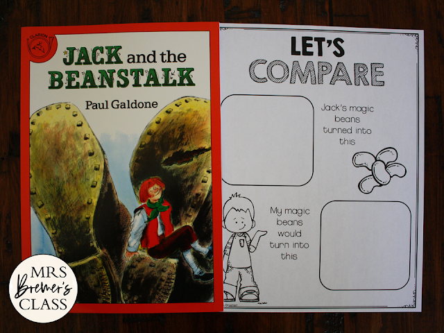 Jack and the Beanstalk Fairy Tales activities unit with Common Core literacy companion activities for First Grade and Second Grade