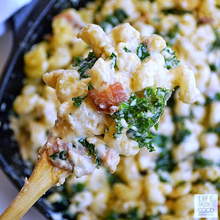 Mac and Cheese with Kale and Bacon | by Life Tastes Good