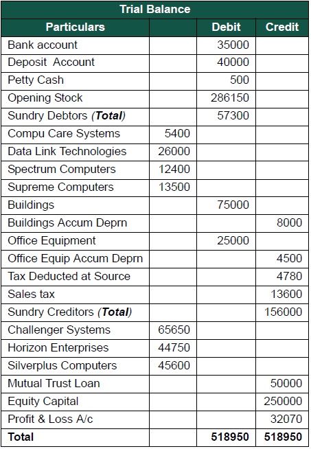 ez tally create trial balance sheet of swiggy cash outflow from financing activities